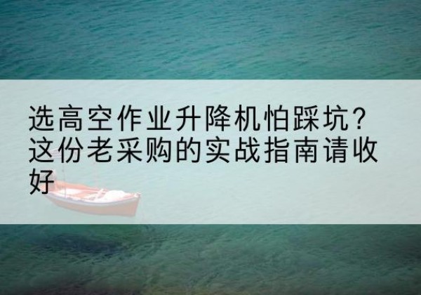 金城江高空作业升降机厂家推荐-选高空作业升降机怕踩坑？这份老采购的实战指南请收好